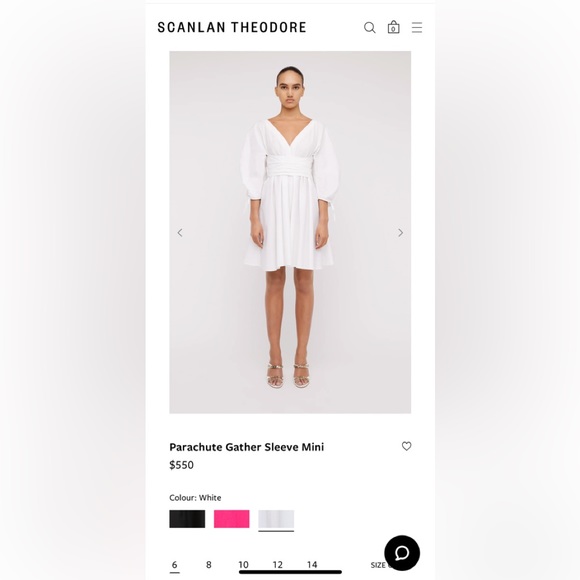 Scanlan Theodore Parachute Gather Sleeve Mini Dress - Picture 2 of 3